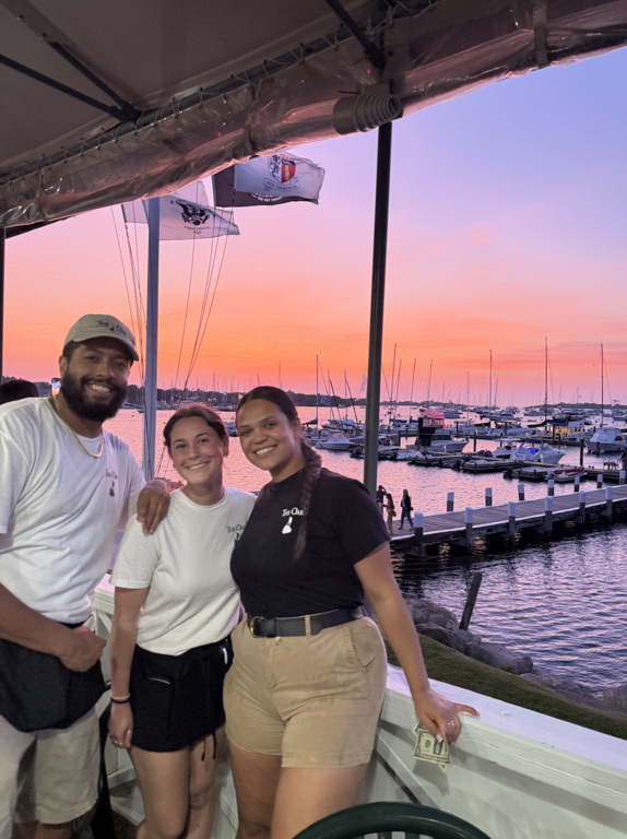 Sunset views from the back deck at The Oar!