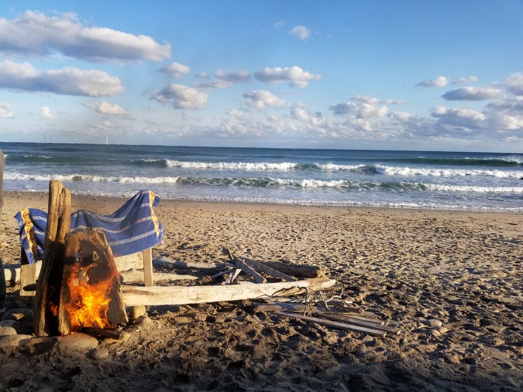 Bonfires on the beach