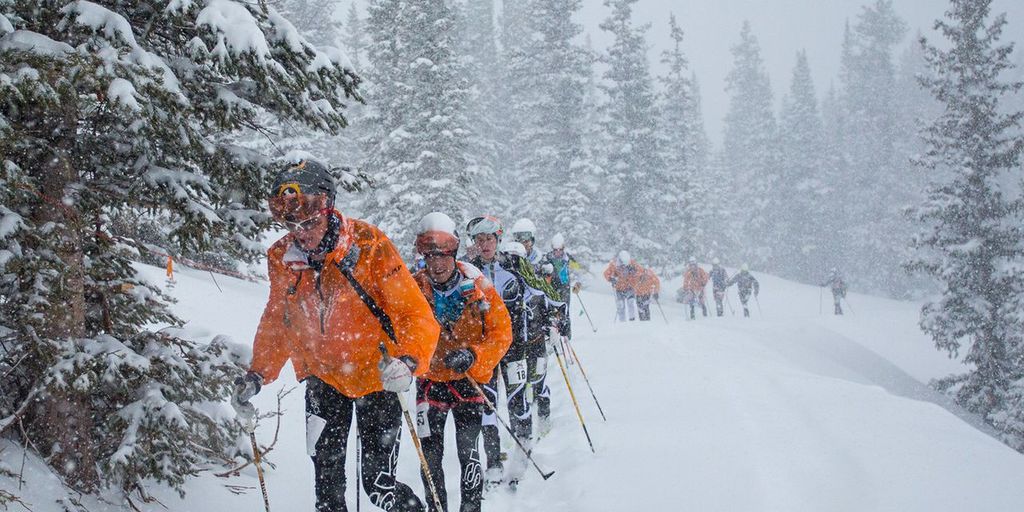 Uphill skiing