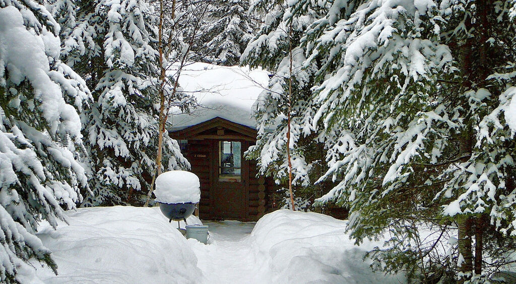 Snowy cabin 2 in winter