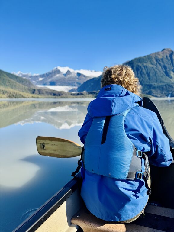 A calm morning on Mendenhall Lake