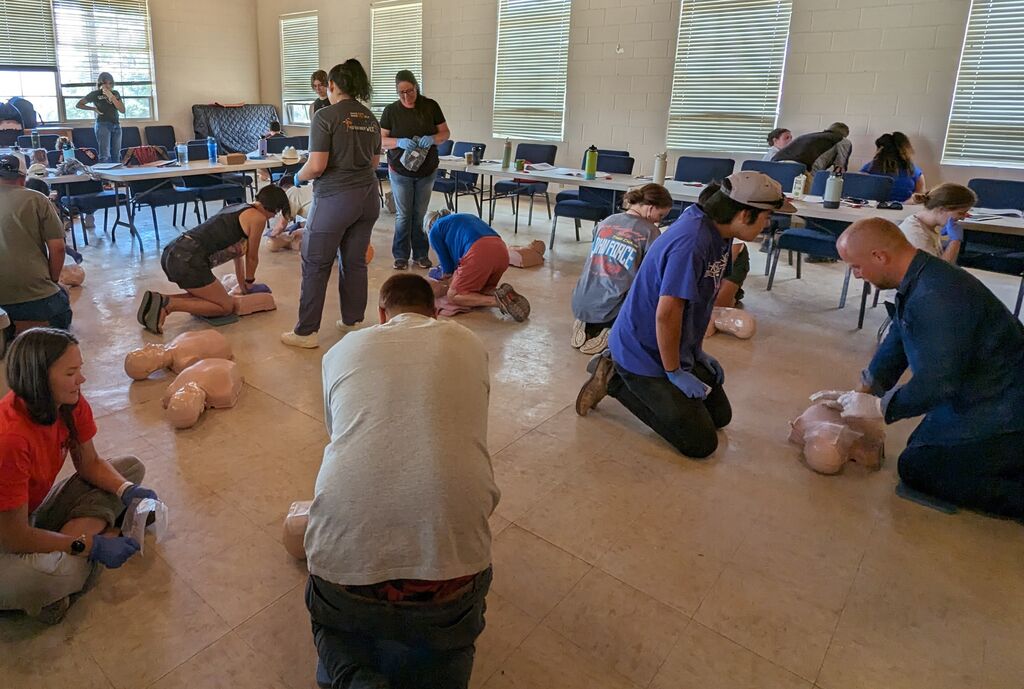 First Aid/CPR training for staff in June