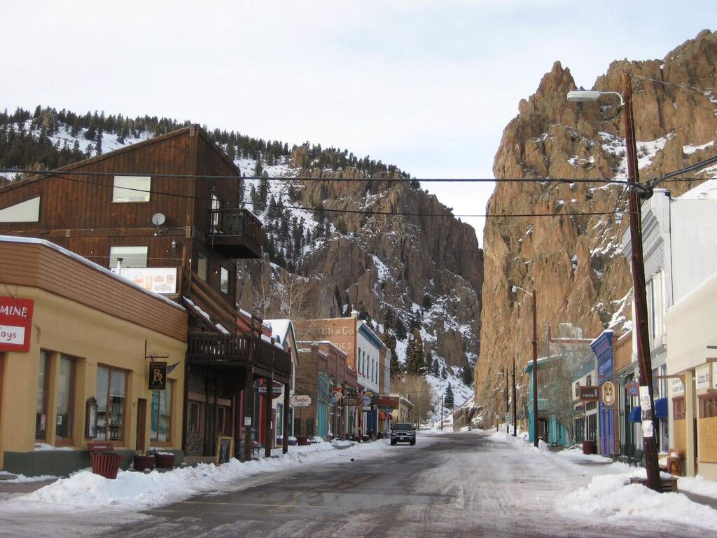 Downtown Creede looking north at the cliffs!