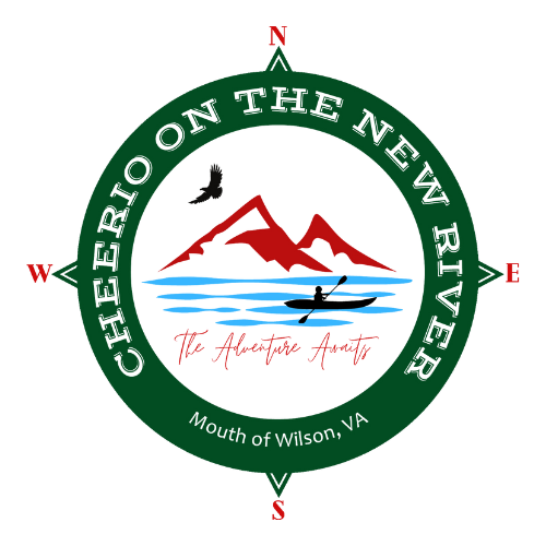 Cheerio on the New River Logo